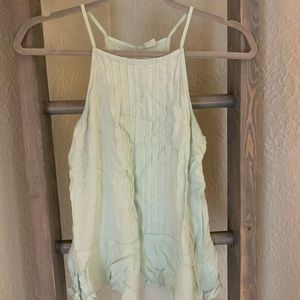 Teal Pleated Tank Top